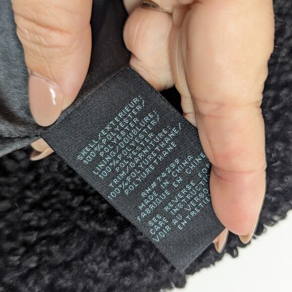 Madden Girl Black Fleece Sherpa Zip Up Jacket - Picture 7 of 7